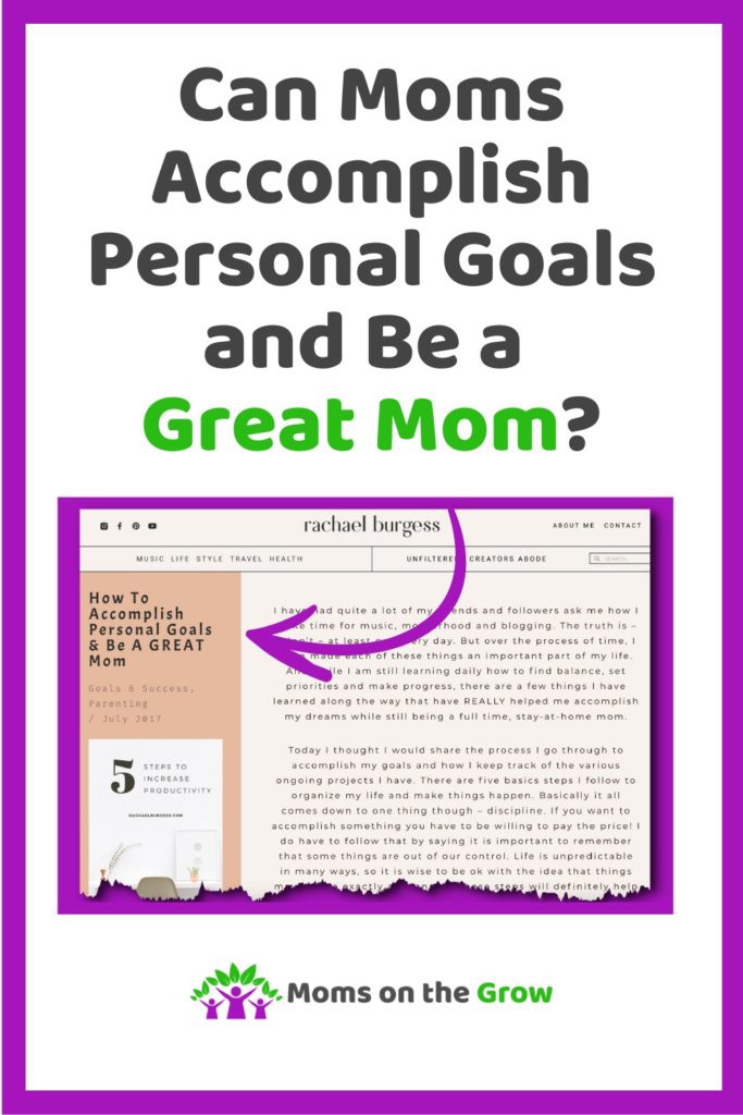 Mom Personal Goals